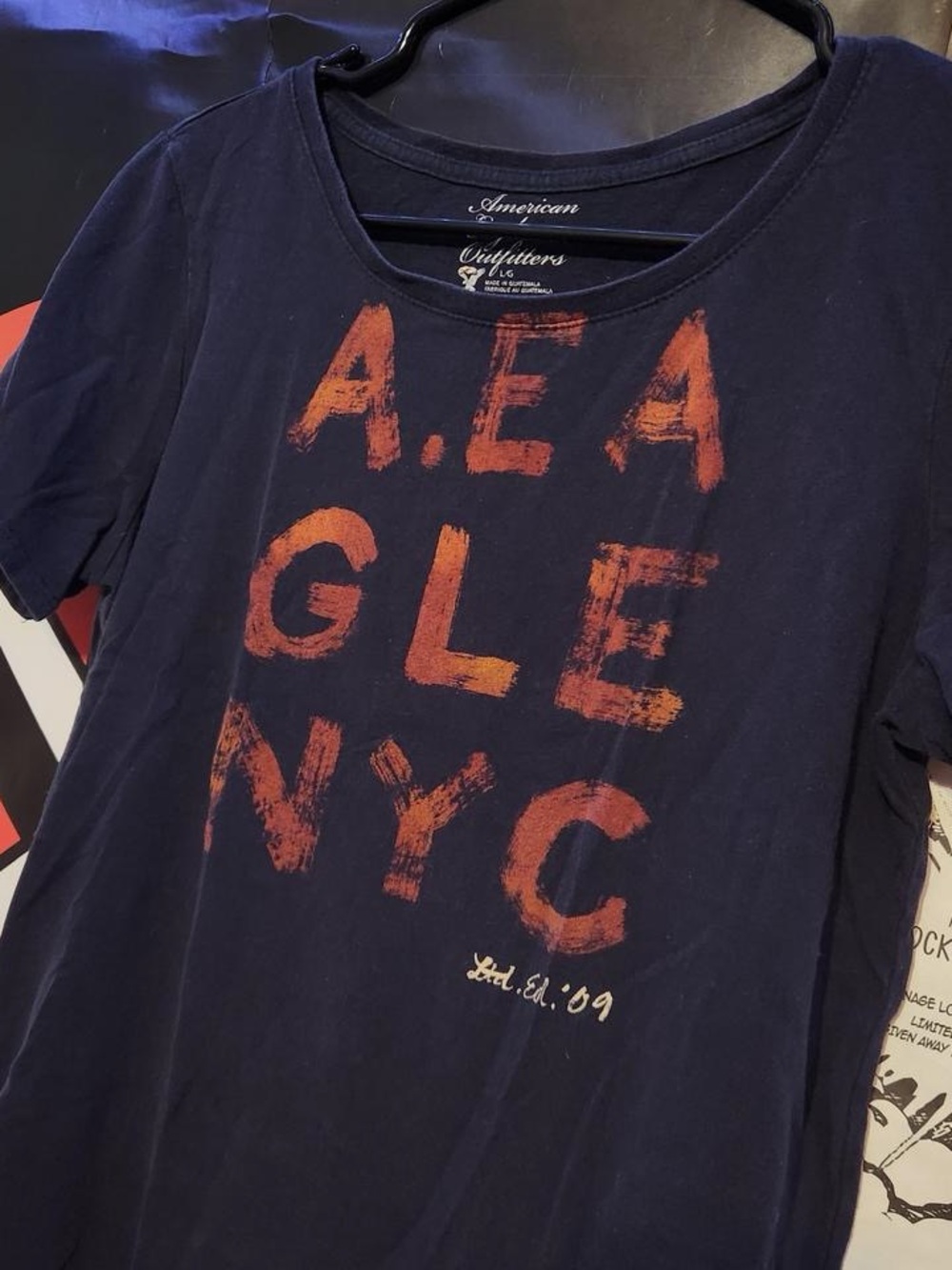 Y2k cyber grunge style American eagle shirt